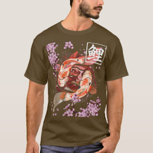 Koi Carp Fish Japanese Sakura Cherry Blossom for K T-Shirt