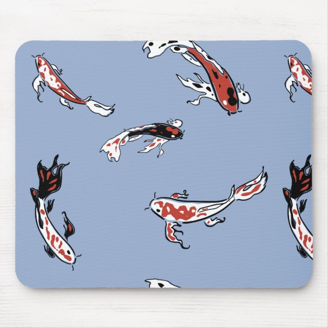 Koi Carp Fish Muster Mousepad (Vorne)