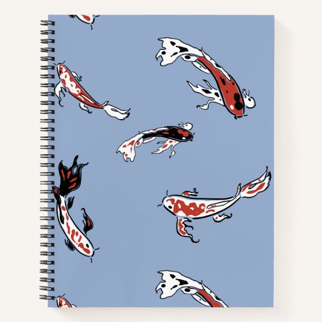 Koi Carp Fish Muster Notizbuch (Vorderseite)