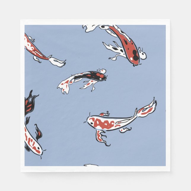Koi Carp Fish Muster Serviette (Vorderseite)