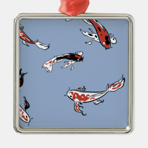 Koi Carp Fish Muster Weihnachtsdekoration Ornament Aus Metall