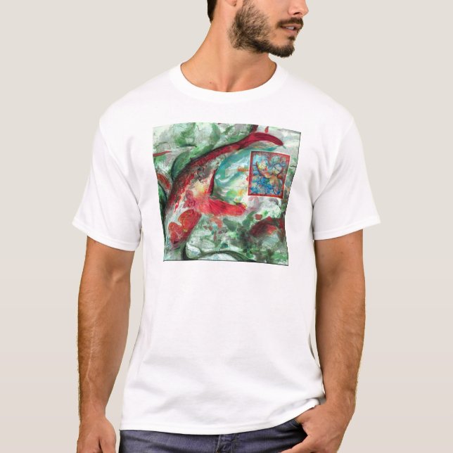 Koi Carp Fish Painting T-Shirt (Vorderseite)