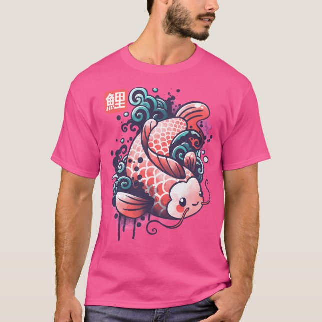 Koi Carp Fish Watercolor T-Shirt (Vorderseite)