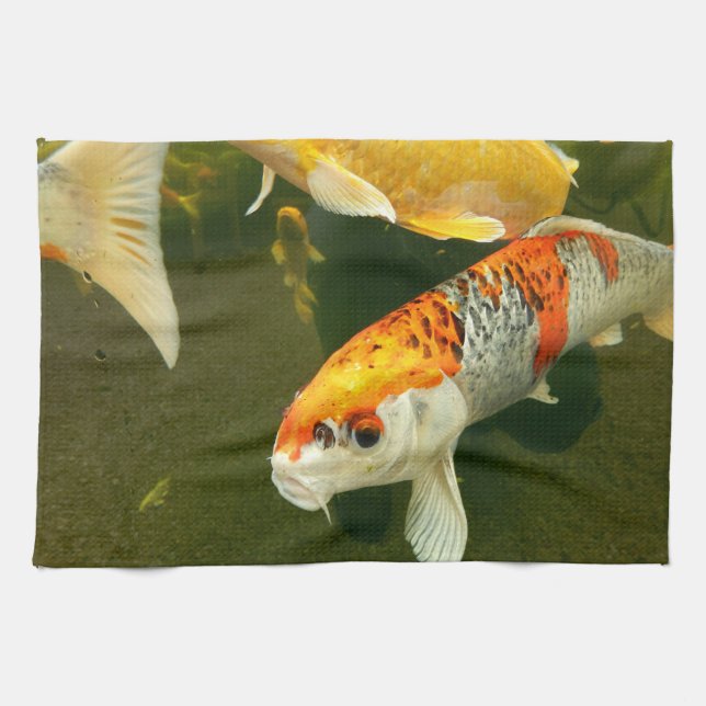 Koi Carp Teetuch Geschirrtuch (Horizontal)