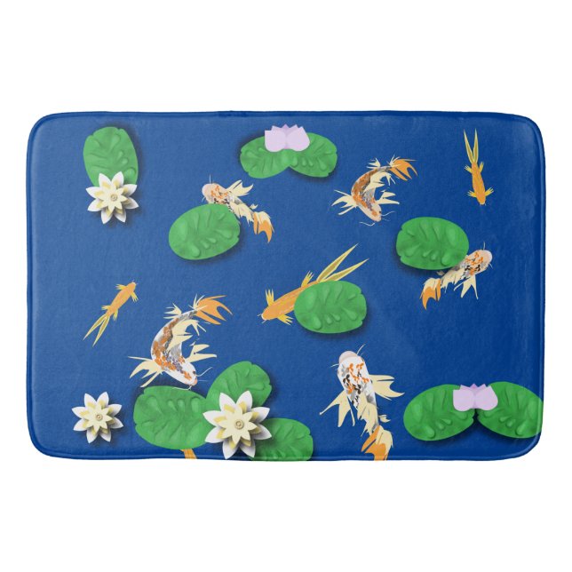 Koi Carp und Water Lily Badematte (Vorderseite)