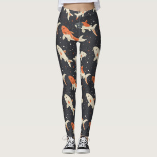 Koi Carps Muster Leggings