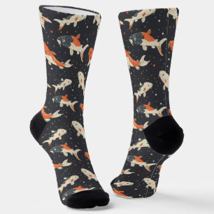 Koi Carps Muster Socken