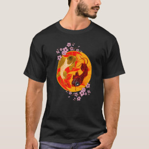 Koi Cherry Blossom Yin Yang Japanischer Koi Carp N T-Shirt