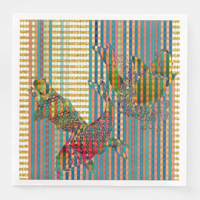 Koi Dinner Paper Napkins Serviette (Vorderseite)