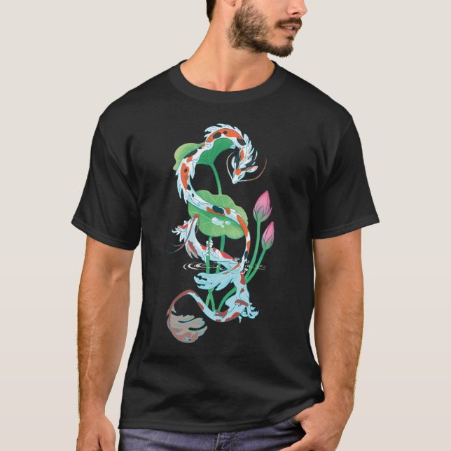 Koi-Drache-Begleiter T-Shirt (Vorderseite)