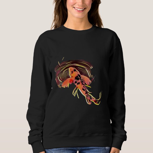 Koi Fisch alleine schwimmen Sweatshirt (Vorderseite)