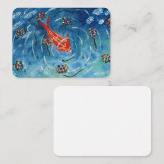 Koi-Fisch-Aquarell-Leer-Grußkarte Mitteilungskarte