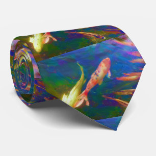 Koi Fisch Art Männerrückstand Krawatte