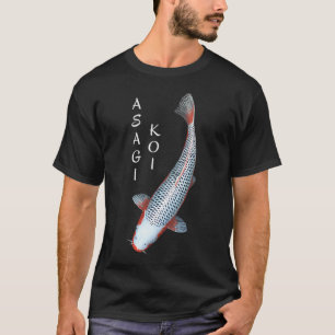 Koi-Fisch Asagi-Sorte - klein mit weißem Text link T-Shirt