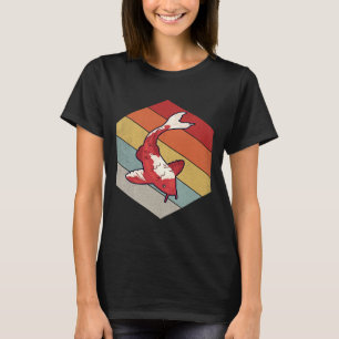 Koi-Fisch Geometrische Vintage Retro Fischteich Fi T-Shirt