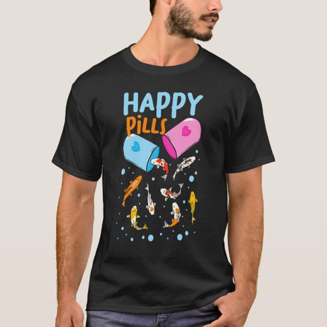 Koi-Fisch-Glückspillen T-Shirt (Vorderseite)
