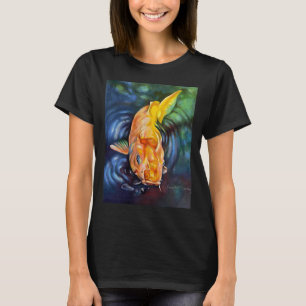Koi-Fisch in einem Teich Marker-Kunst von Elizabet T-Shirt