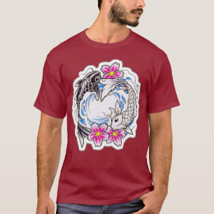 Koi Fisch in Liebe Yin und Yang T-Shirt