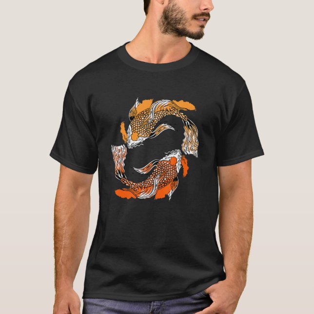 Koi Fisch Japanischer Carp Nishikigoi Fischzucht T-Shirt (Vorderseite)