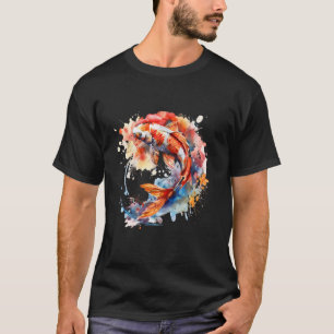 Koi-Fisch Japanischer Koi Karpfen Fisch Aquarell A T-Shirt