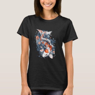 Koi-Fisch Japanischer Teich Liebhaber Lotus Japani T-Shirt