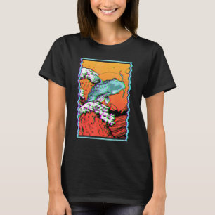Koi-Fisch Karpfen Angeln Japanische Große Welle vo T-Shirt
