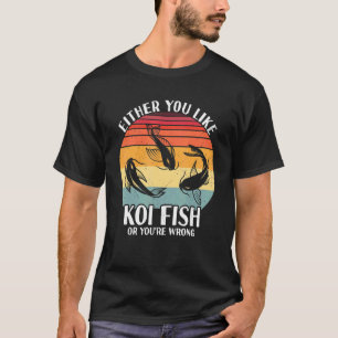Koi Fisch Karpfen Nishikigoi Fisch Kirschblüte Jap T-Shirt