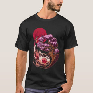 Koi-Fisch Karpfen Yin Yang Bonsai-Baum Mond Asiati T-Shirt