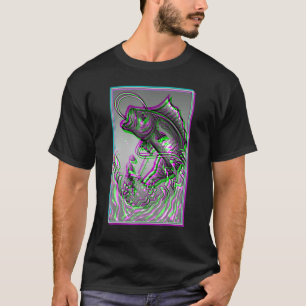 Koi-Fisch Karpfenfischerei Japanische Große Welle T-Shirt