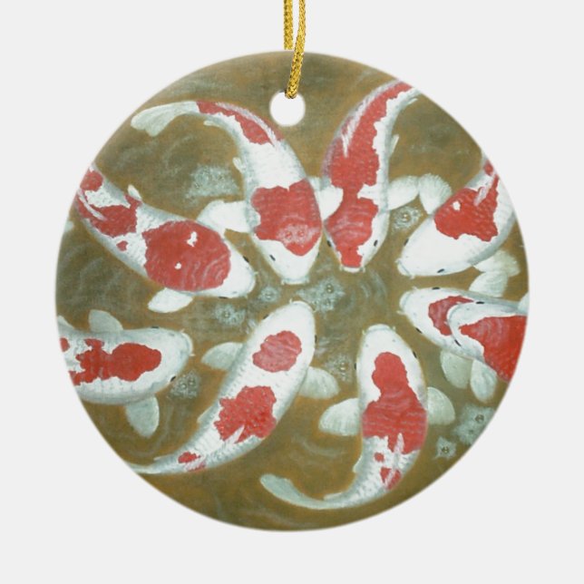 KOI FISCH KERAMIK ORNAMENT (Vorne)
