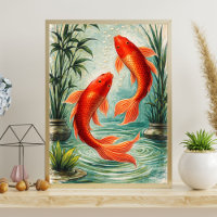 Koi-Fisch-Kunst | Koi-Fisch-Illustration | Japanis