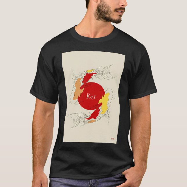 Koi-Fisch-Kunst T-Shirt (Vorderseite)
