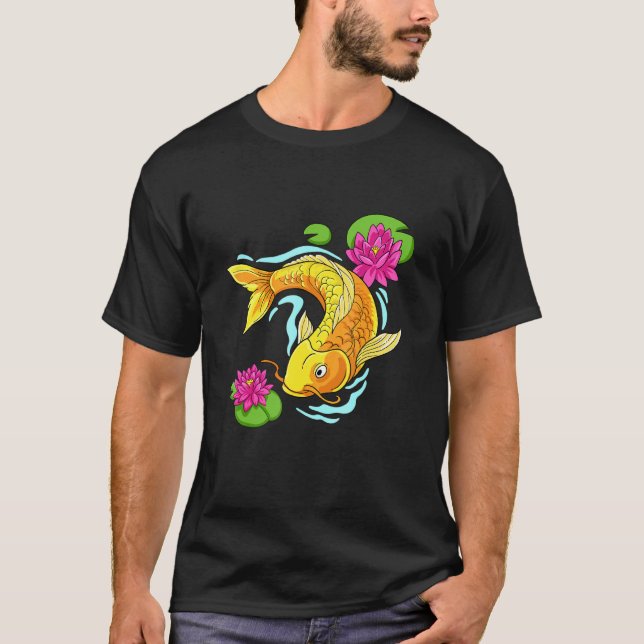 Koi-Fisch-Kunst T-Shirt (Vorderseite)