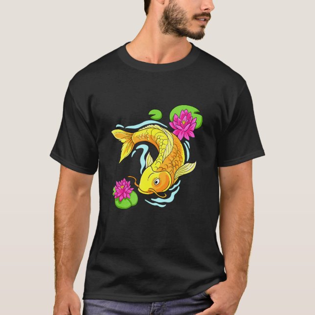 Koi-Fisch-Kunst T-Shirt (Vorderseite)