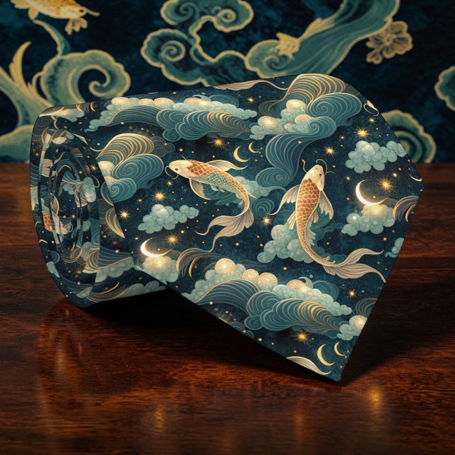 Koi-Fisch-Muster Individuelle Krawatte (Von Creator hochgeladen)
