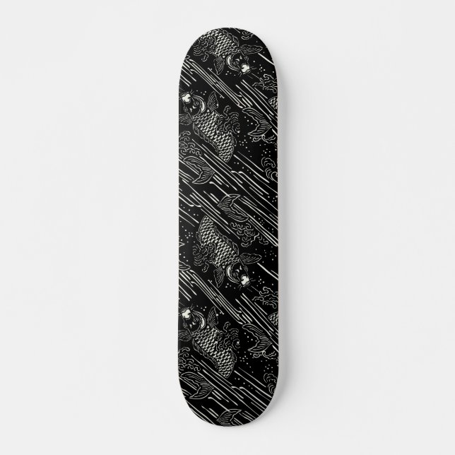 Koi Fisch-Muster Skateboard (Vorne)