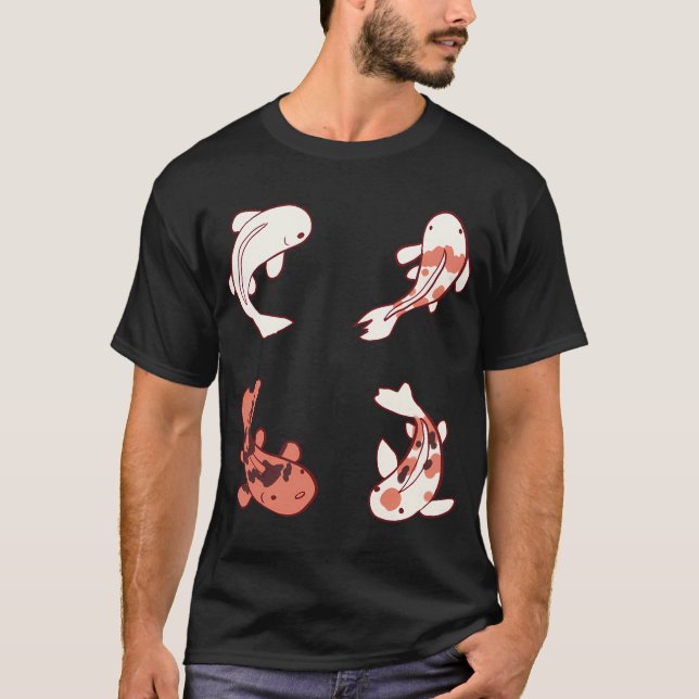 Koi-Fisch-Paket-Illustration T-Shirt (Vorderseite)