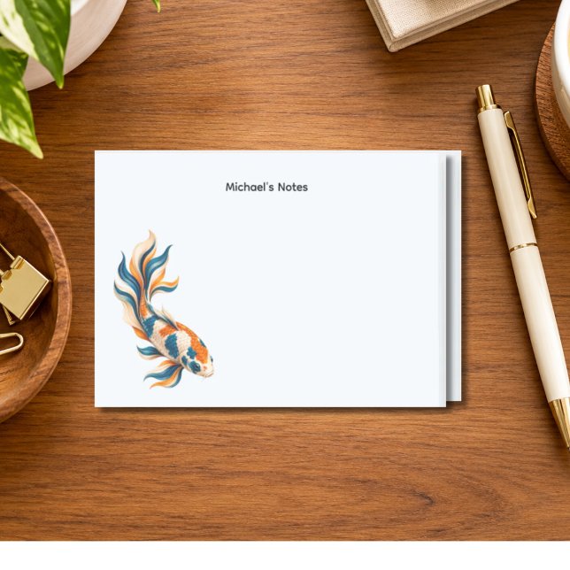 Koi-Fisch personalisiert Post-it Klebezettel (Von Creator hochgeladen)