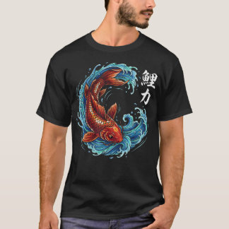 Koi-Fisch Sakura Japanische Kunst Karpfen Ästhetik T-Shirt