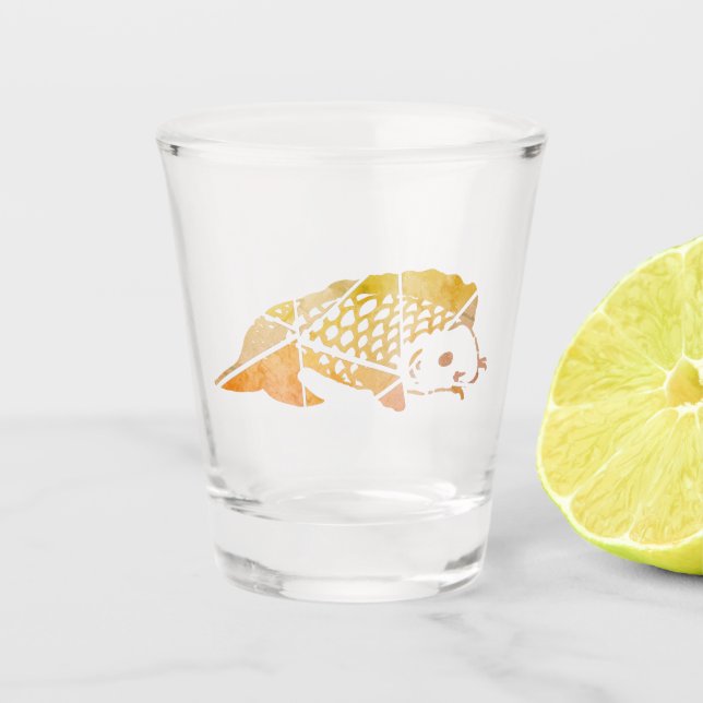 Koi-Fisch-Shotglas Schnapsglas (Vorderseite)