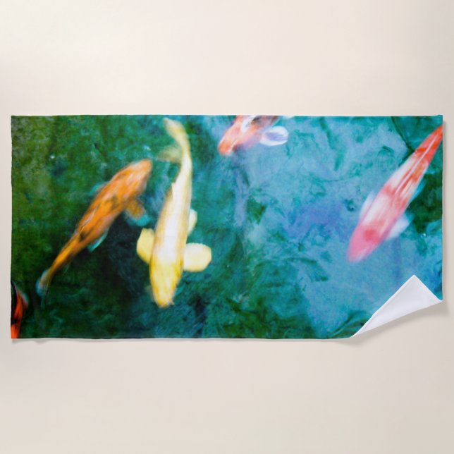 Koi-Fisch Strandtuch (Vorderseite)