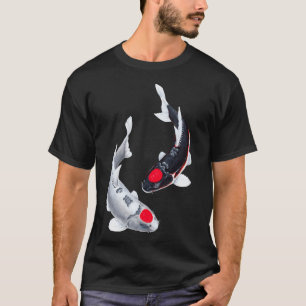 Koi-Fisch Tancho Schwarz Weiß T-Shirt