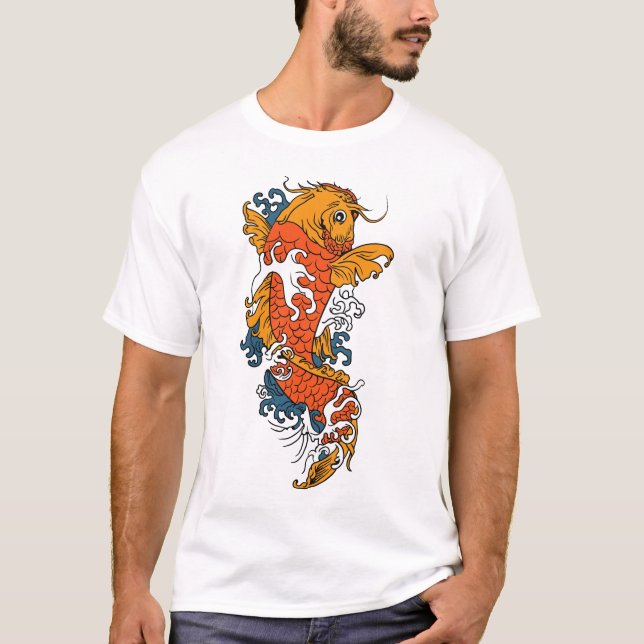 Koi Fisch-Tätowierungs-T - Shirt (Vorderseite)
