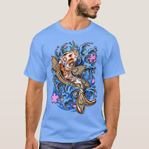 Koi-Fisch-Tattoo-Kunststil Japanischer Fisch T-Shirt