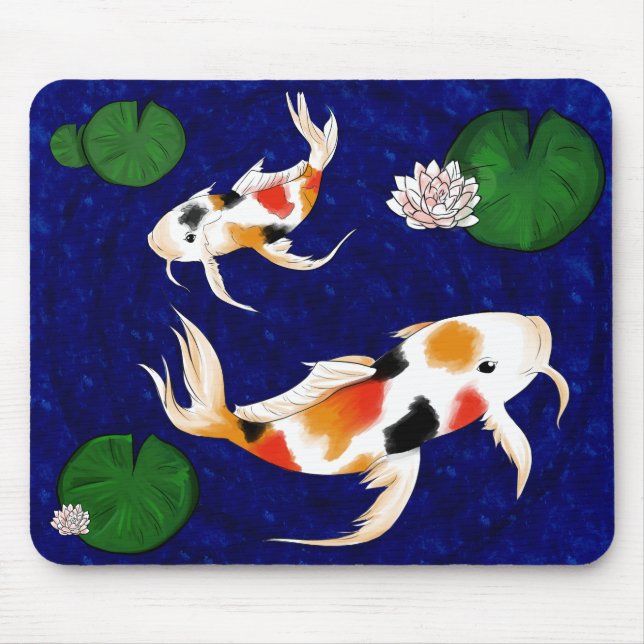 Koi Fisch-Teich Mousepad (Vorne)