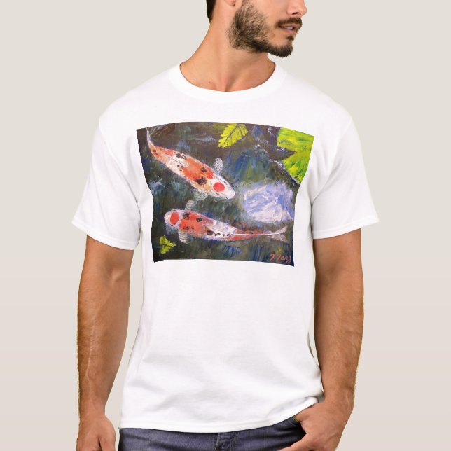Koi Fisch-Teich T-Shirt (Vorderseite)