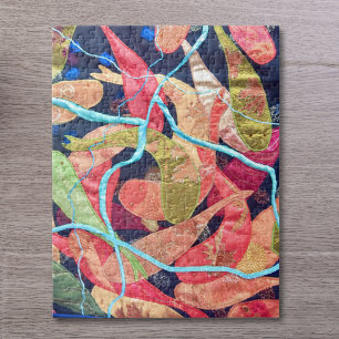 Koi-Fisch-Textilkunst Puzzle