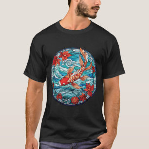 Koi Fisch und Kamelien im asiatischen Stil aus gef T-Shirt