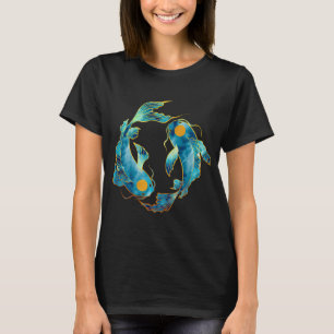 Koi-Fisch Ying Yang Aquarell T-Shirt