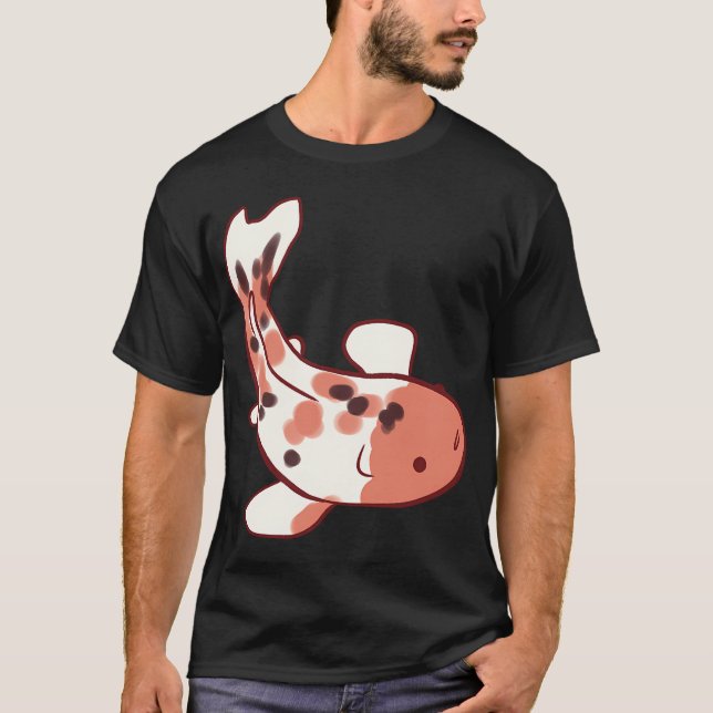 Koi-Fisch-Zeichnung T-Shirt (Vorderseite)